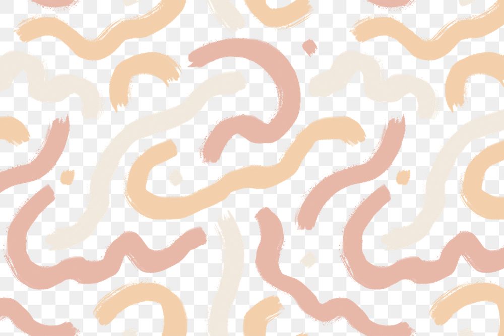 Abstract scribble png pattern, transparent background