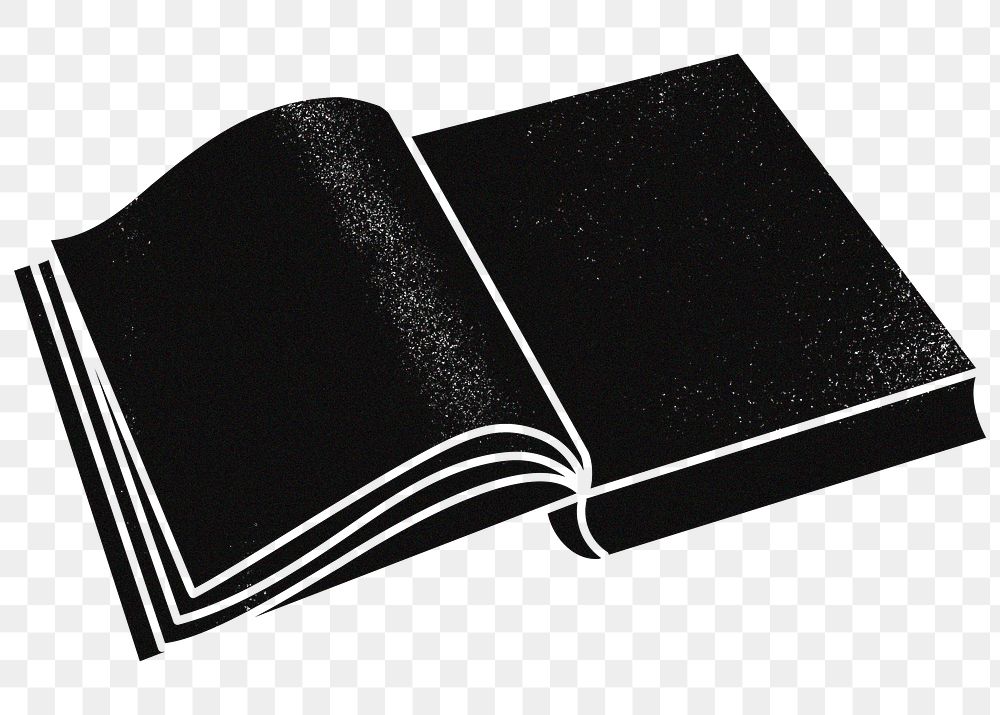 Black book  png sticker, transparent background