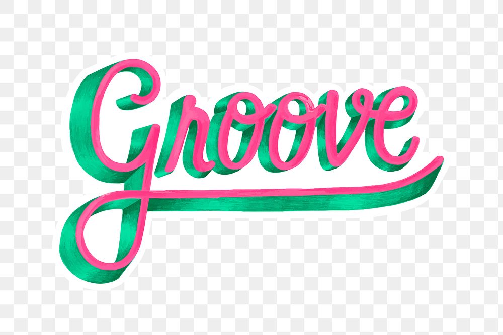 Groove png illustration word sticker