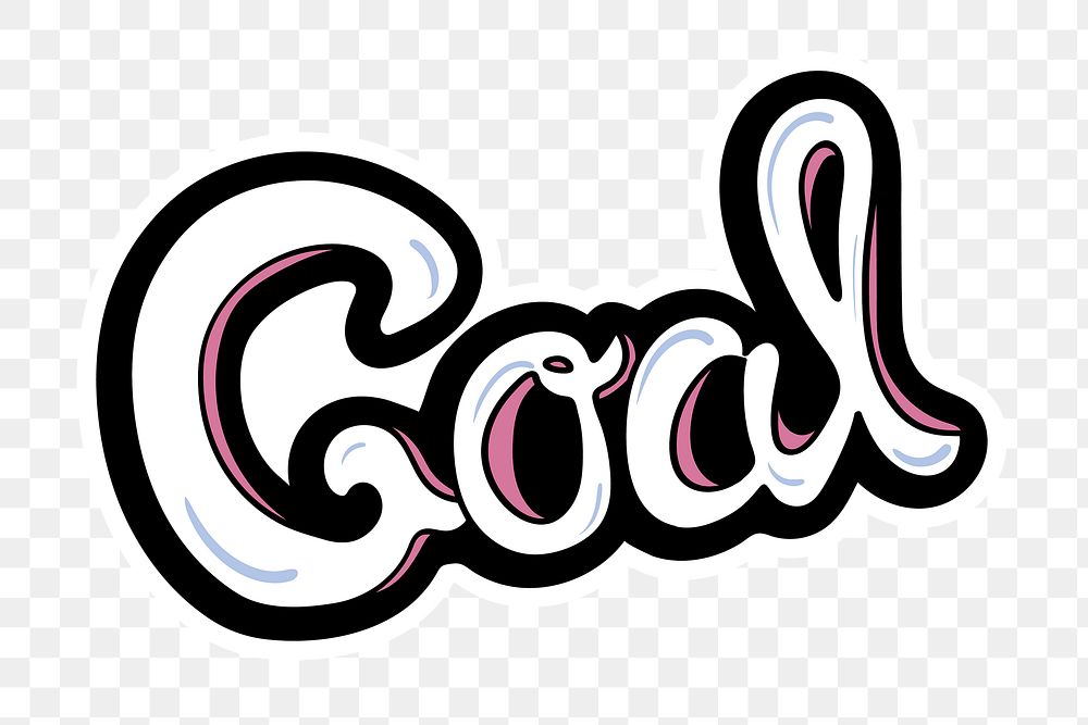 Typography word sticker goal png