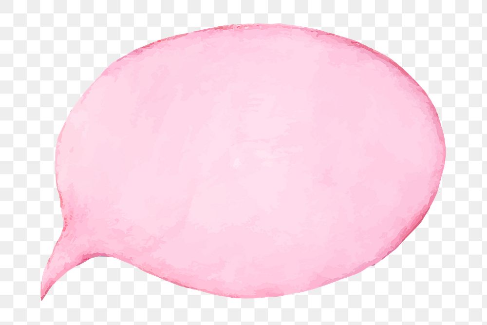 Hand drawn pink speech bubble design element