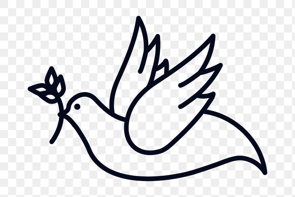 Christian dove of peace symbol design element