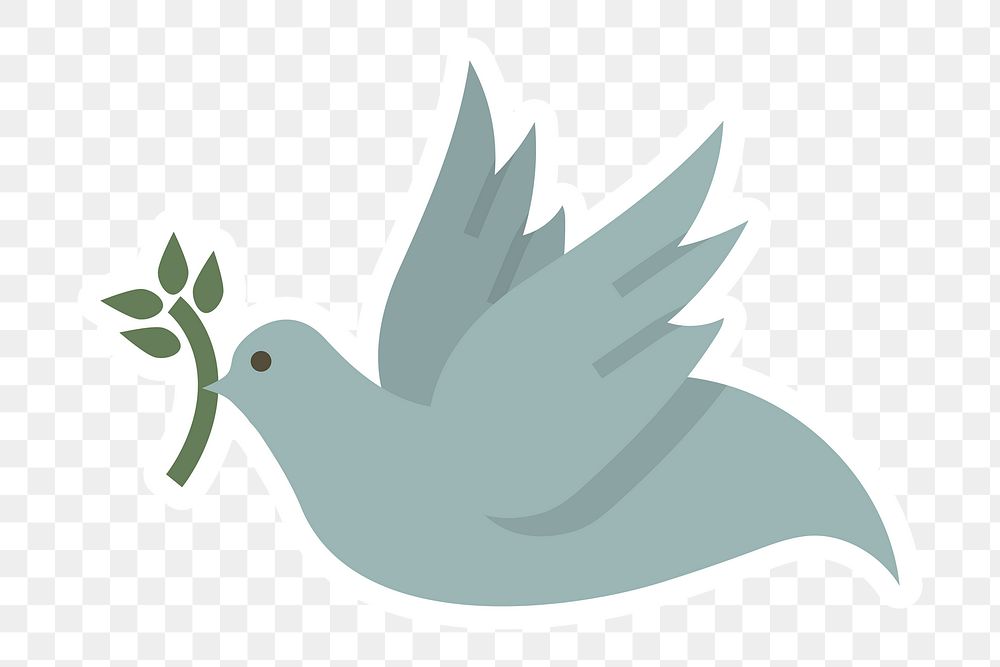 Christian dove of peace symbol sticker