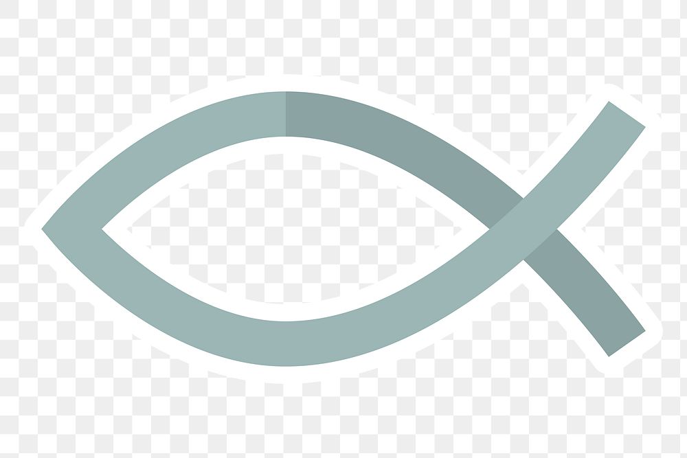 Christian ichthys fish symbol sticker