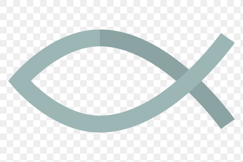 Christian ichthys fish symbol design element