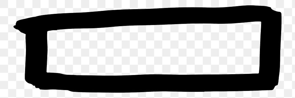 Black rectangle banner frame png sticker