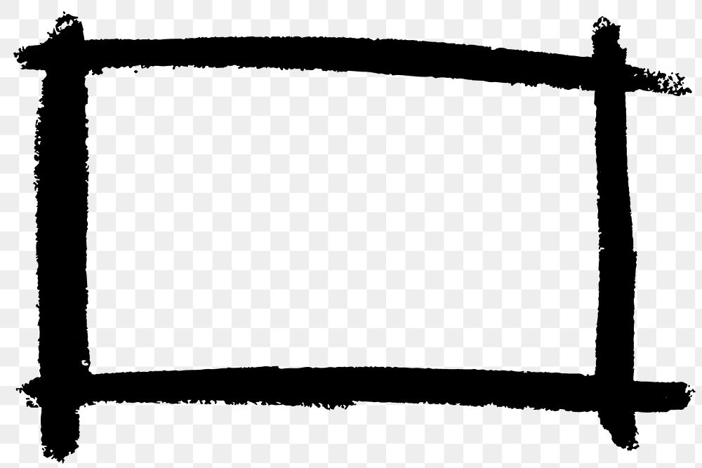 Black rectangle banner frame png sticker