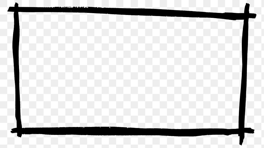 Black rectangle banner frame png sticker
