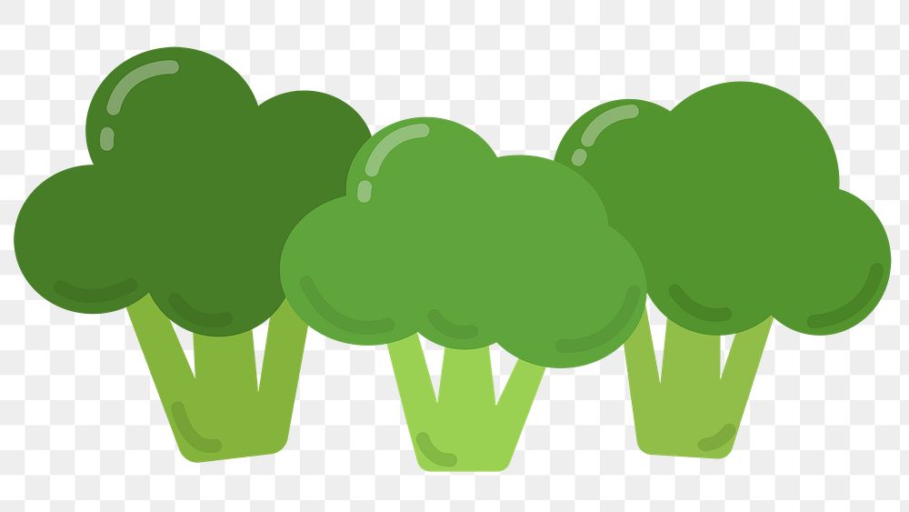 Png pastel broccoli vegetable sticker cartoon clipart