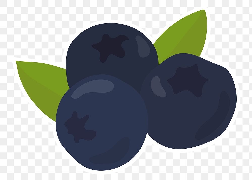 Png cute blueberry fruit sticker clipart