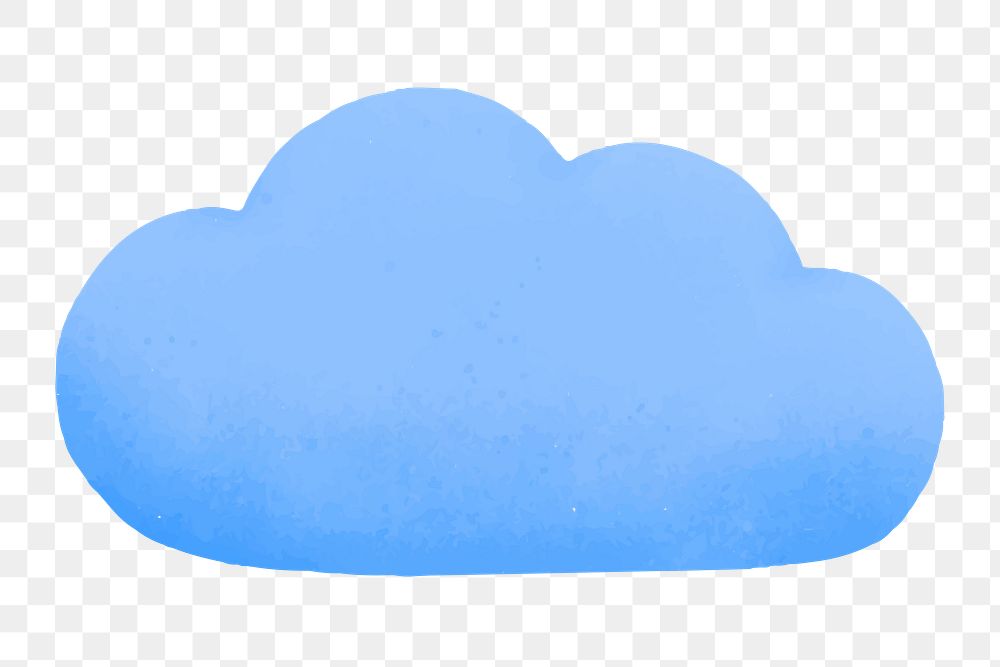 Blue cloud computing social media transparent png
