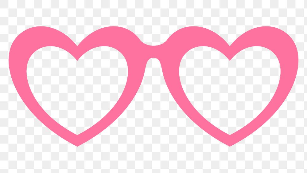 Pink heart-shaped glasses