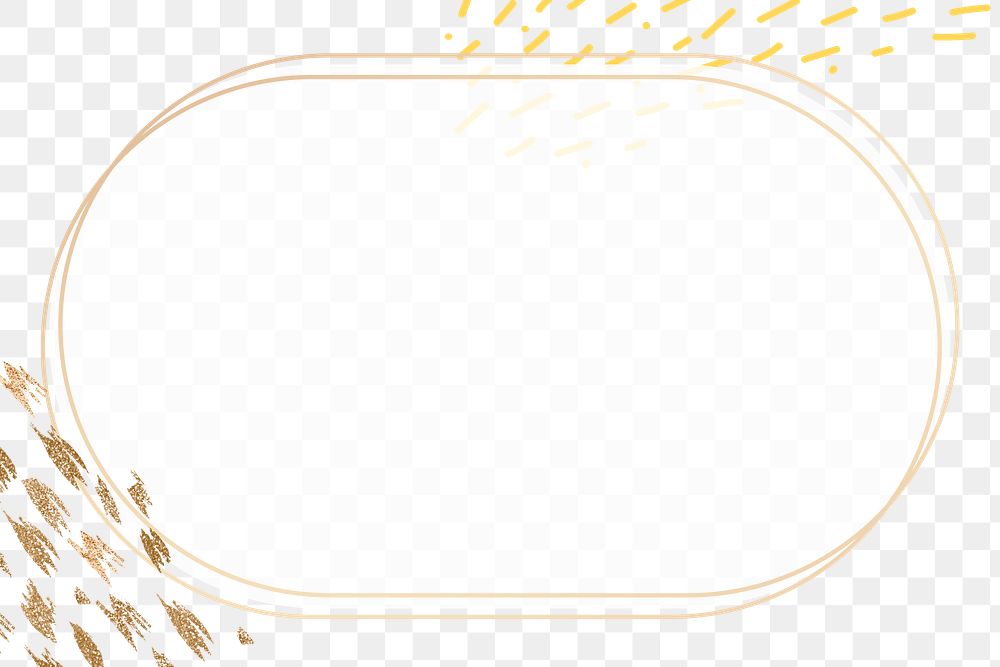 Frame png festive golden design with space for text