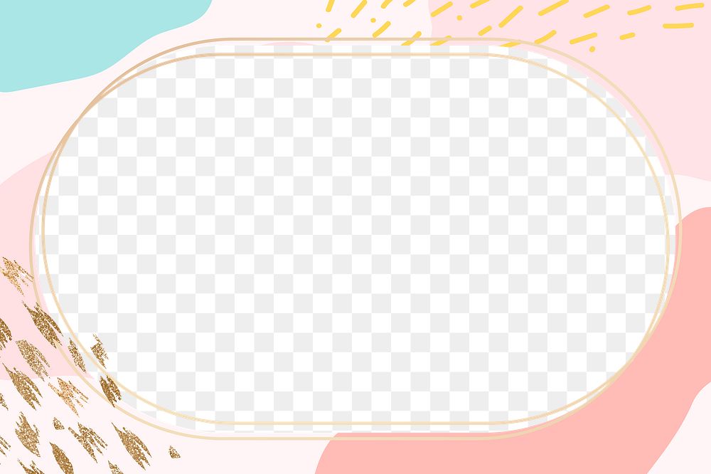 Frame PNG in pink and gold