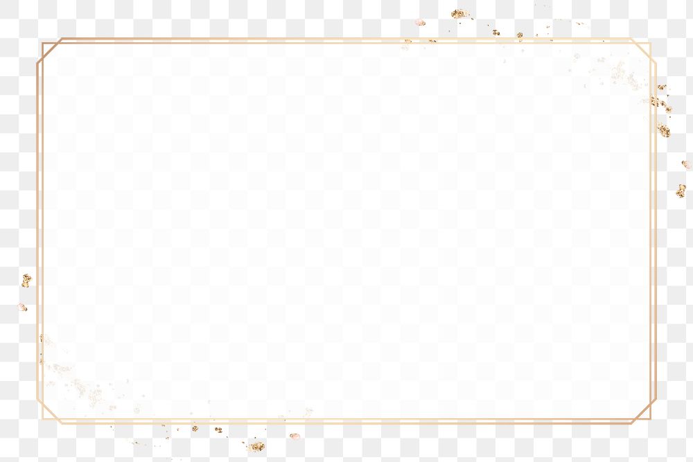 Frame png festive gold decor with space for text