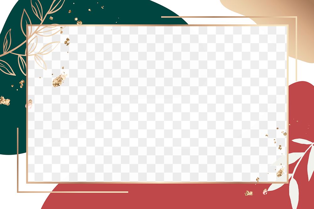 Png frame with Christmas accents and transparent background