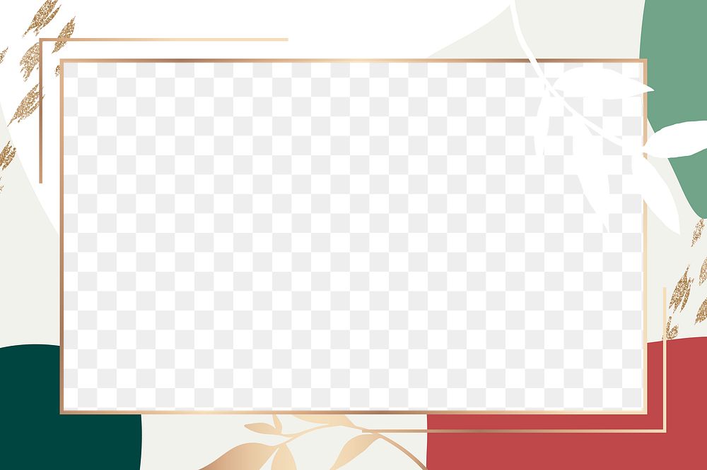 Png frame with Christmas accents and transparent background