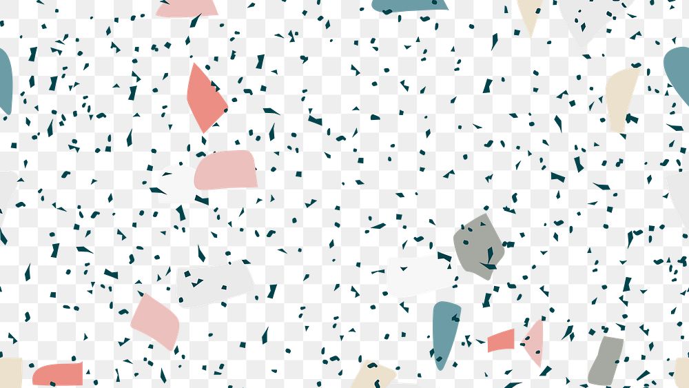 Terrazzo png speckled colorful pattern transparent background