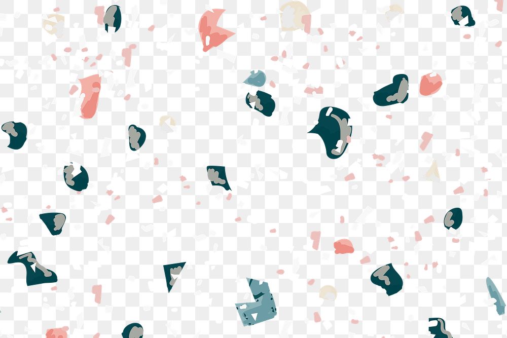 Png colorful marble terrazzo pattern transparent background
