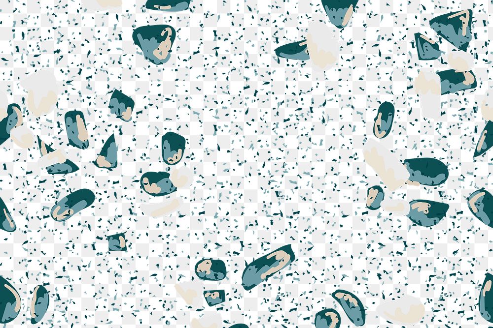 Png blue terrazzo  pattern transparent background
