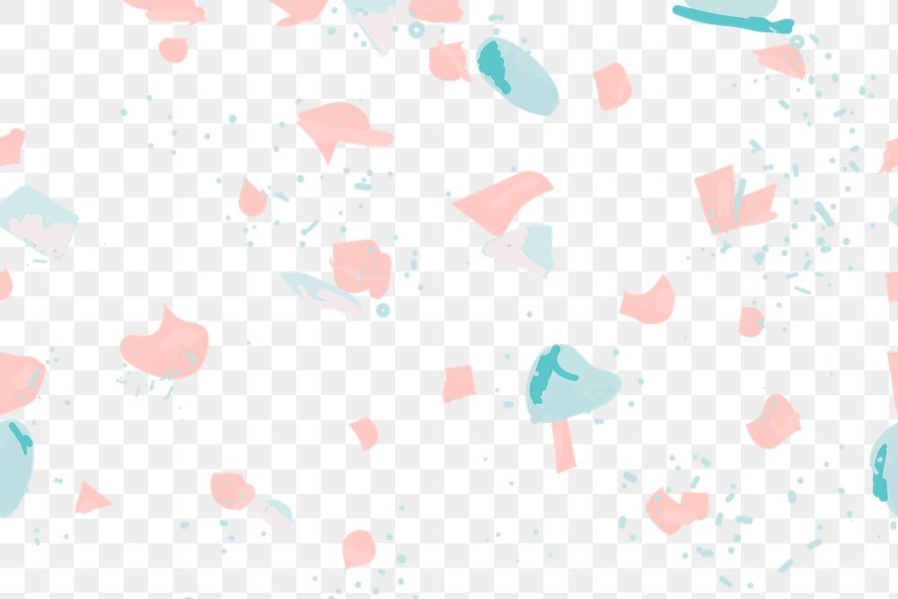 Png pink and blue terrazzo pattern transparent background