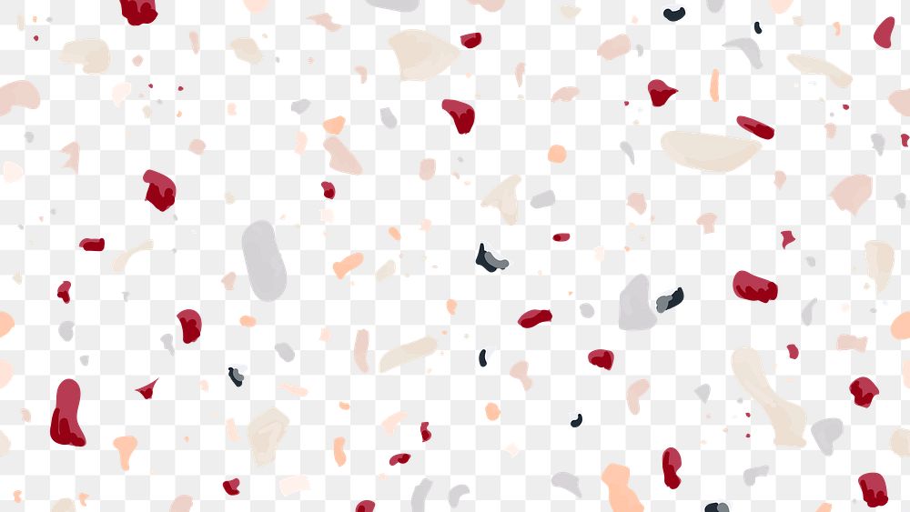 Png pastel terrazzo pattern transparent background