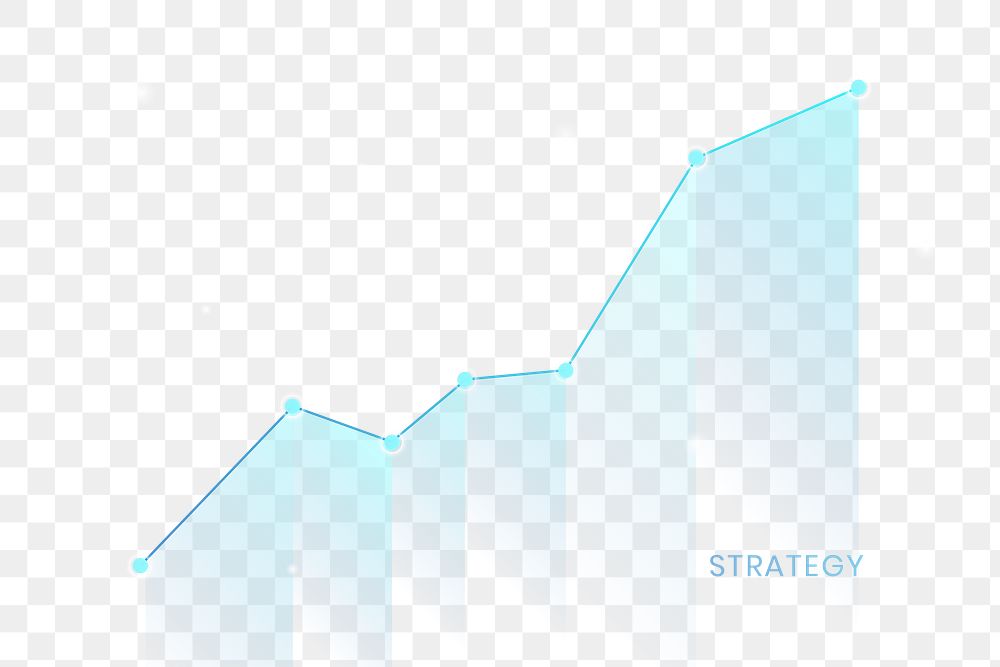 Blue business strategy growing graph