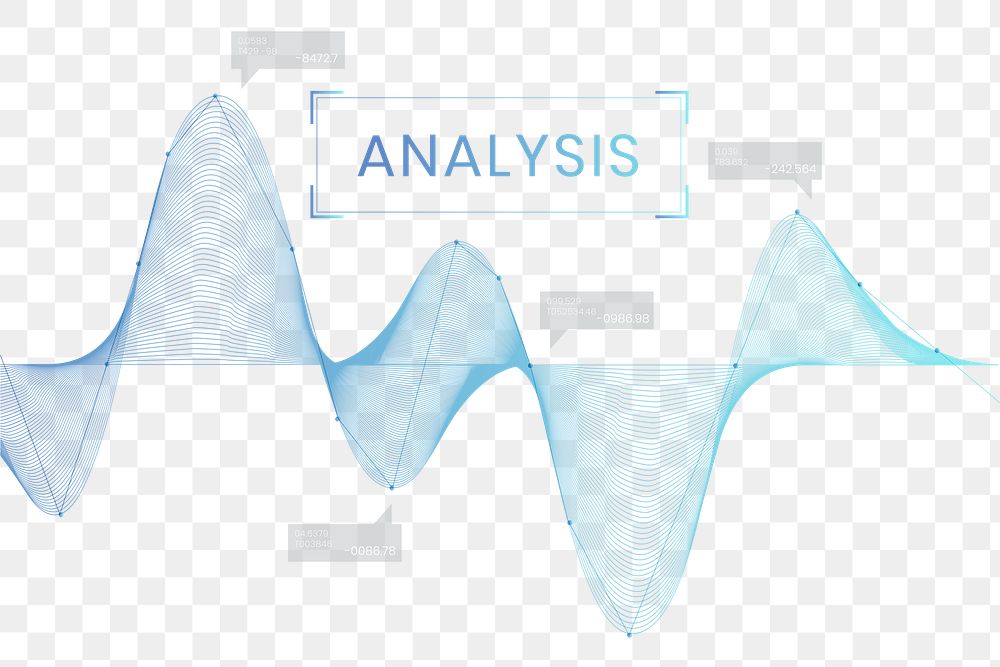 Blue business data analysis graph