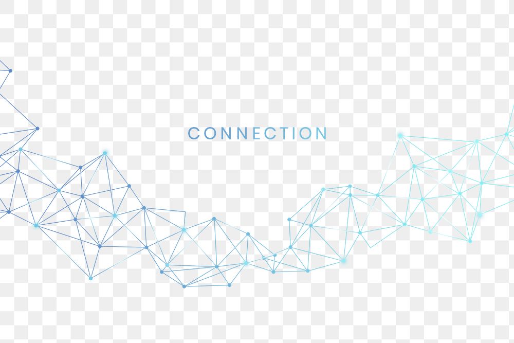 Blue connecting dots technology background