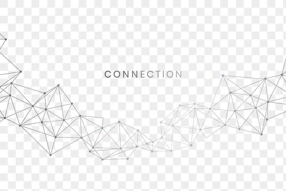 Gray connecting dots technology background