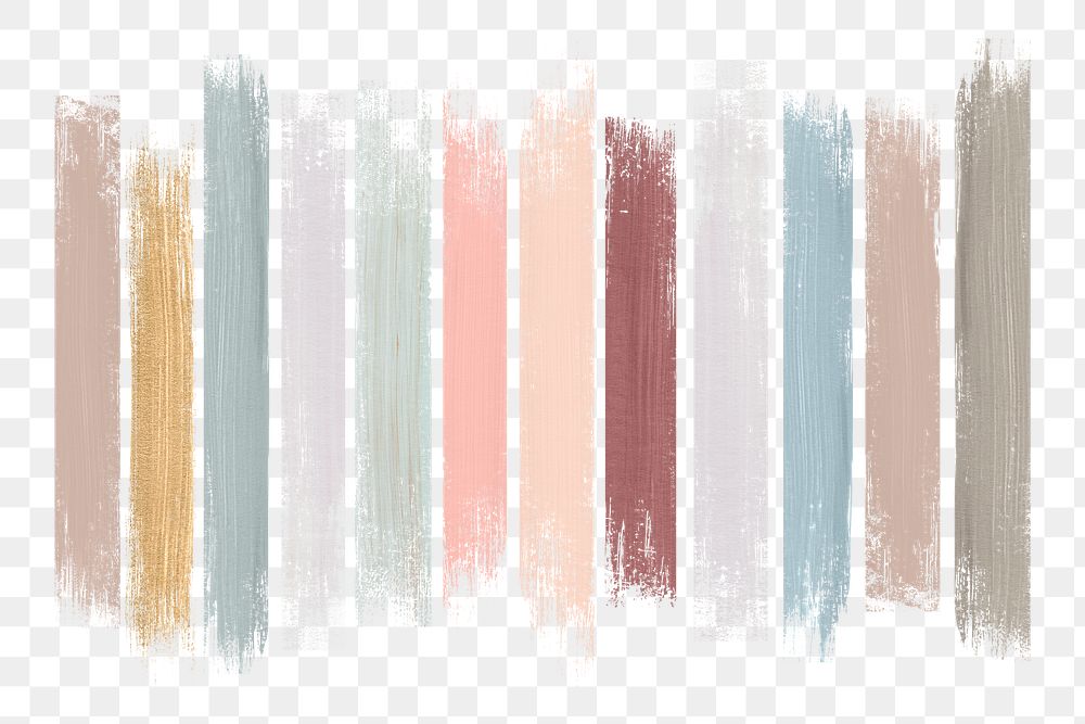 Brush strokes neutral collection transparent png