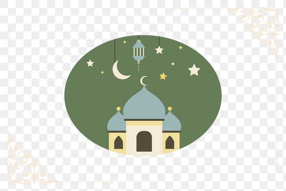 Png Ramadan Kareem and Eid Mubarak background cute illustration