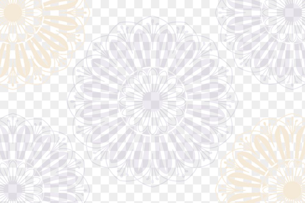Png Islamic floral background on transparent background  