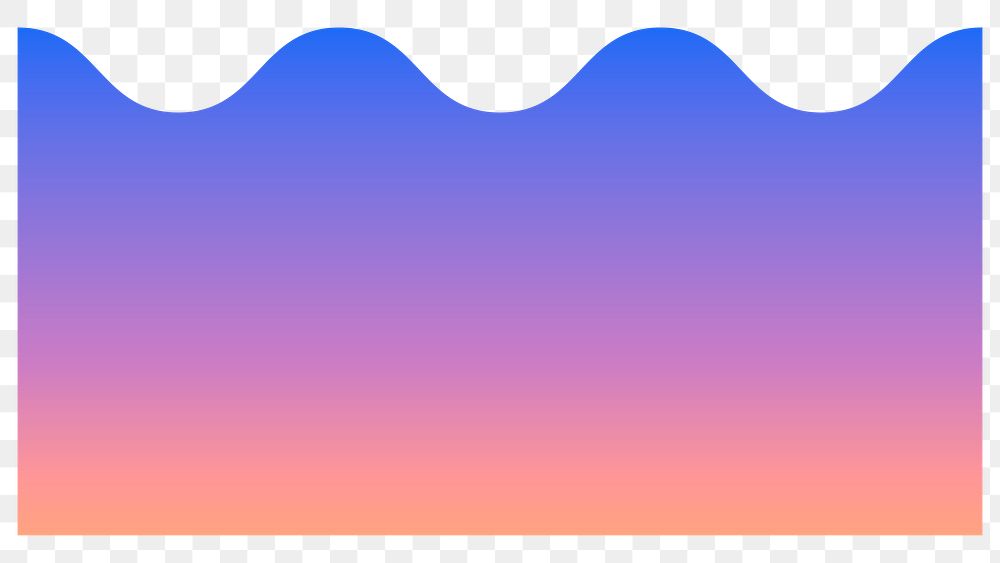 Colorful wave gradient element