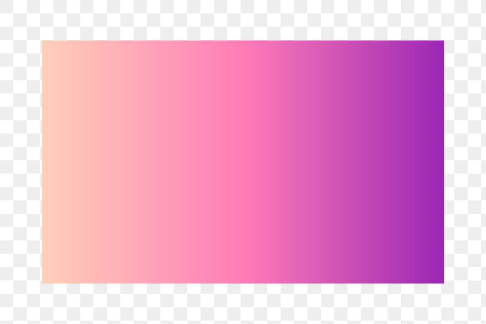 Pink gradient rectangle geometric shape transparent png