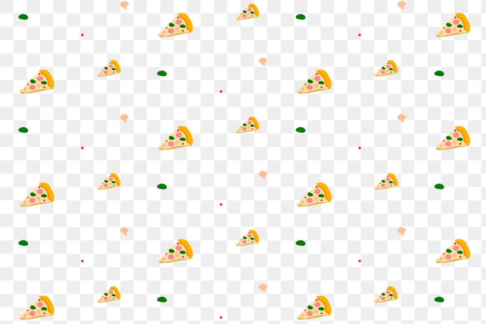 Png pizza food pattern transparent background 