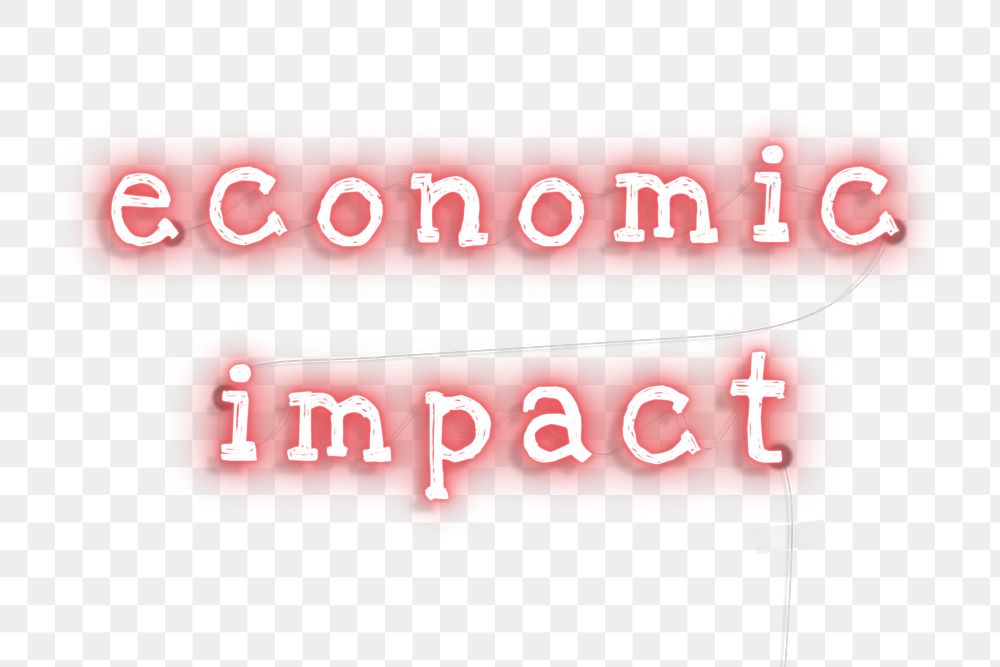 Economic impact during coronvirus outbreak neon sign transparent png