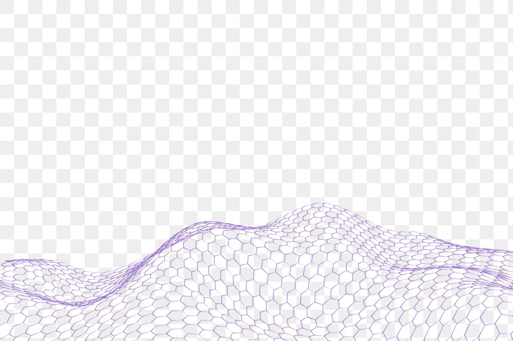 Purple 3D wave pattern design element