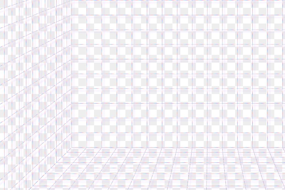 3D png wireframe grid room background