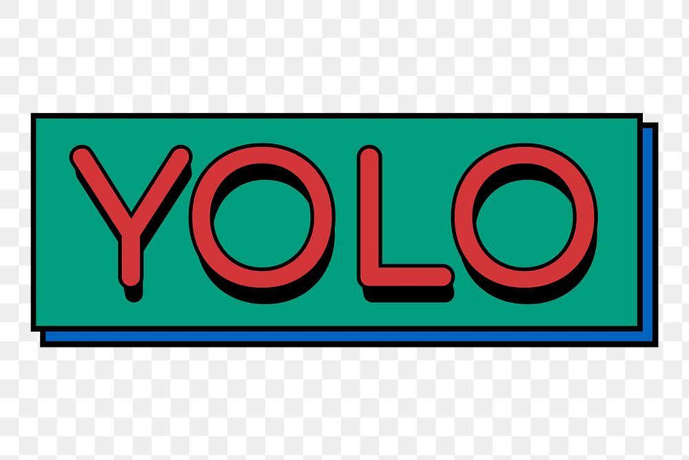 Yolo sticker overlay design element 