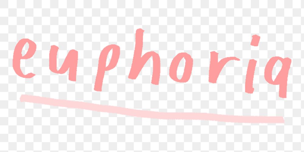 Euphoria doodle typography design element