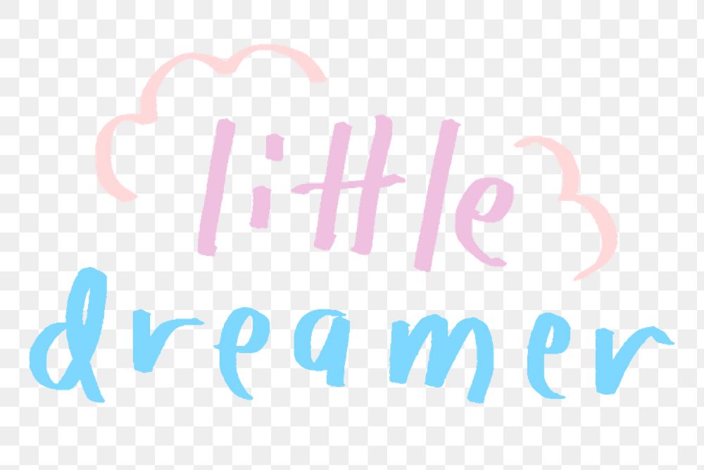 Little dreamer doodle typography design element