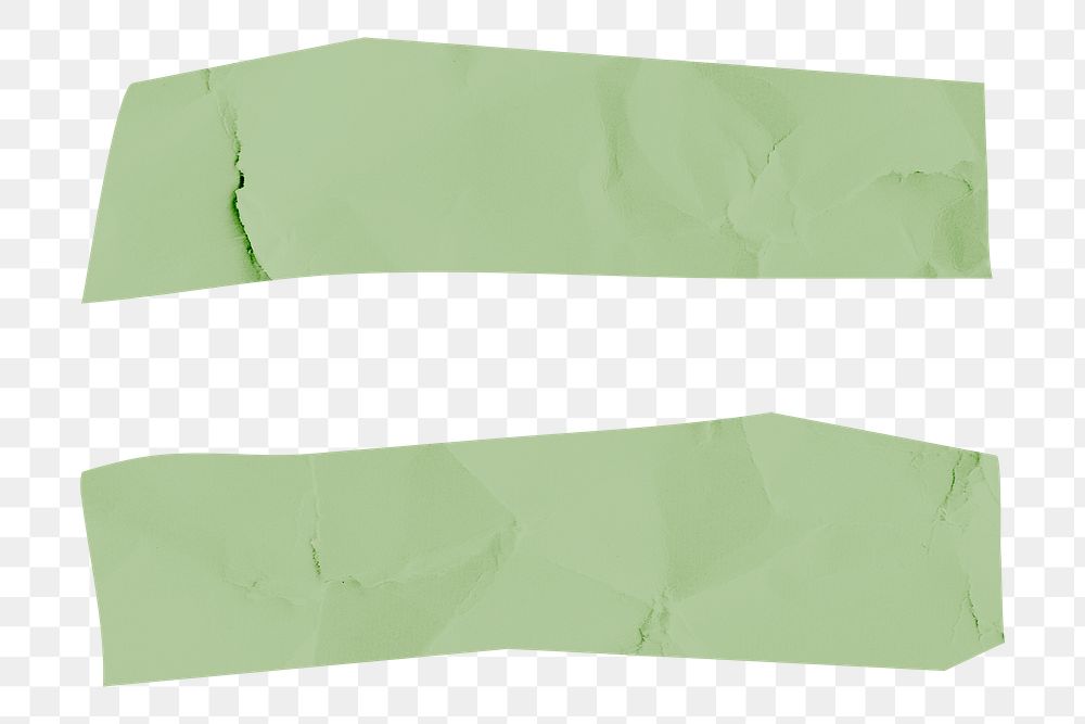 Png Green equal symbol paper cut