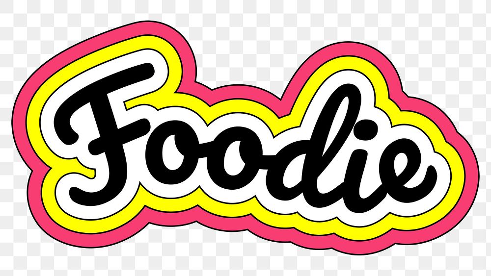 Png food word FOODIE typography