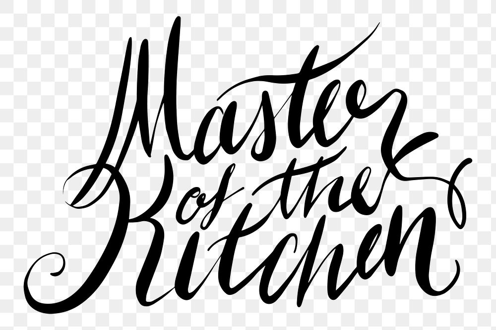 Png Master of the Kitchen typography text