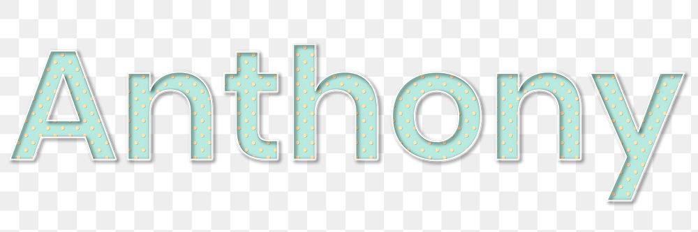 Anthony png name typography font