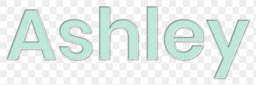 Ashley png typography name sticker