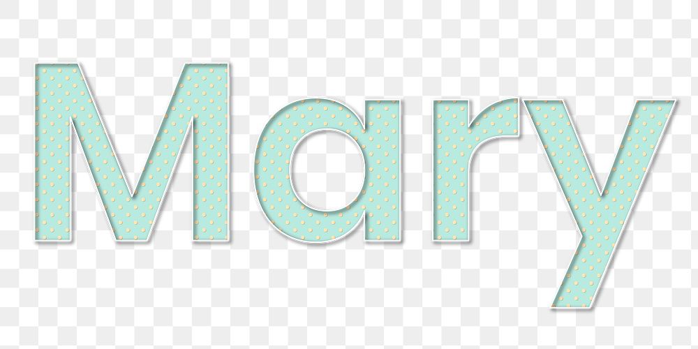Png name Mary word art typography