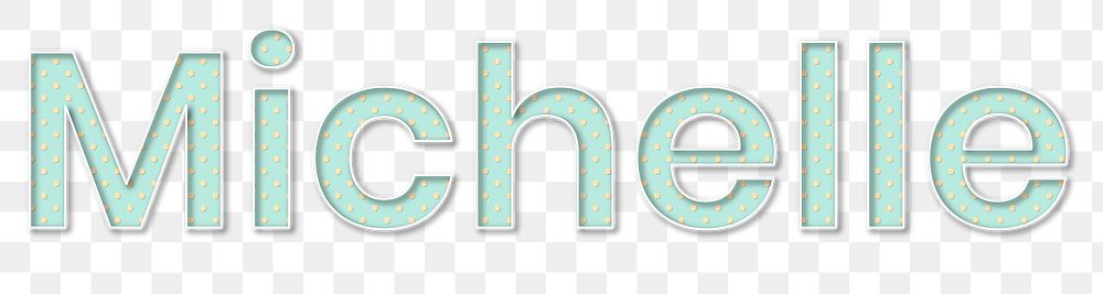 Michelle png typography name sticker
