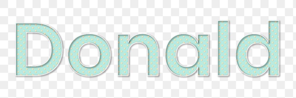 Png name Donald word art typography